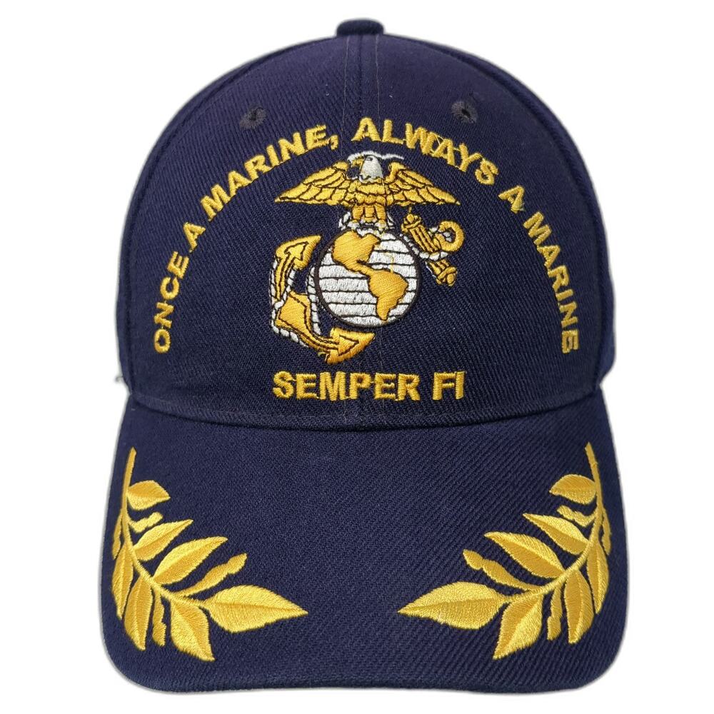 Santo Cap Baseball Cap Blue OS USMC Semper Fi Eagle Globe Anchor Marine Hat
